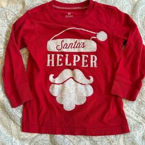2T Carter’s Santa's Helper Red Kids Shirt